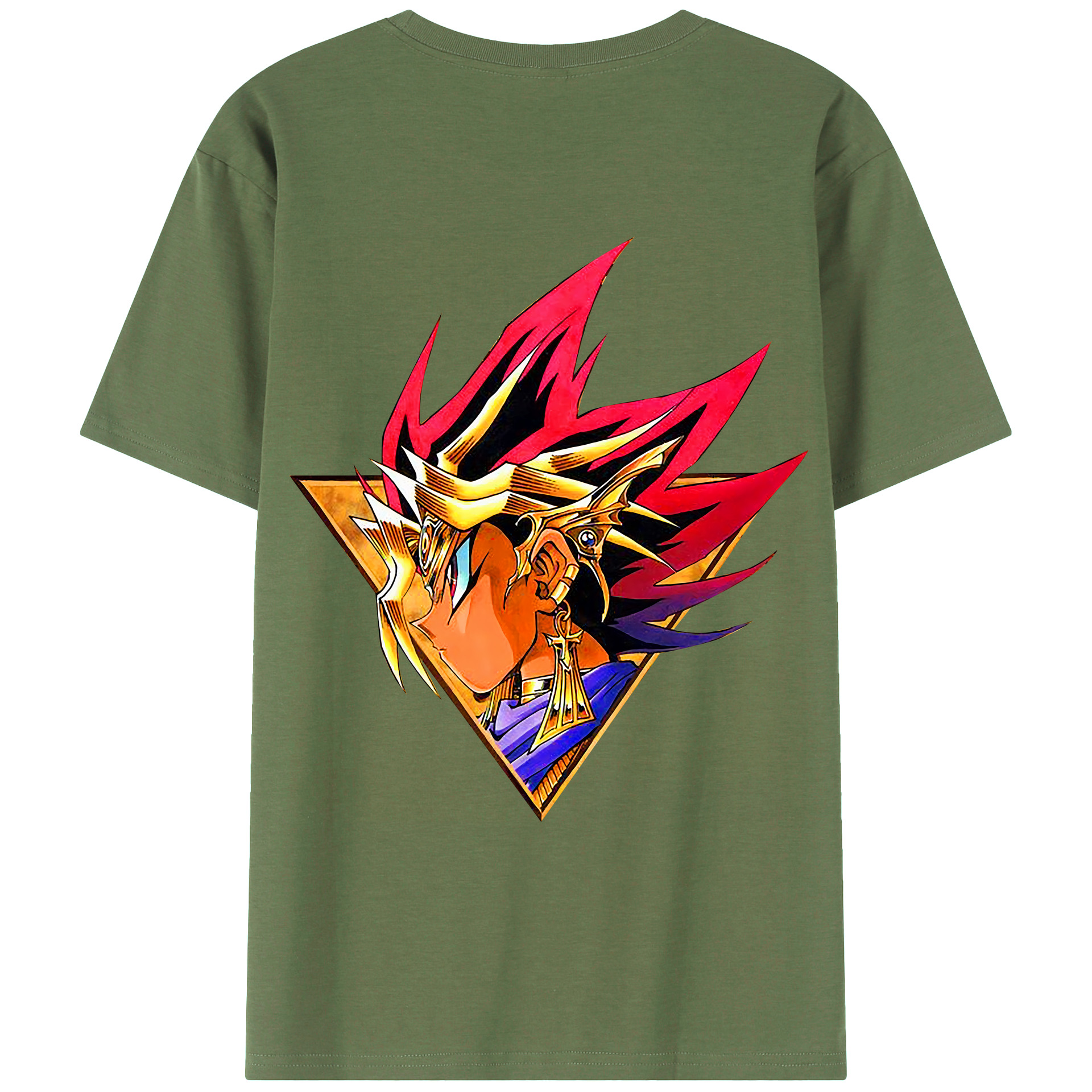 （画像用） 遊☆戯☆王 Yu-Gi-Oh! 綿100％ メンズ半袖Tシャツ（バックプリント） 通気性